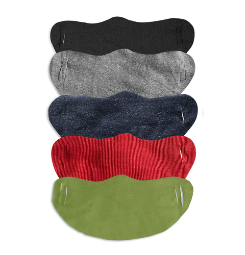 Assorted colors of rib face mask