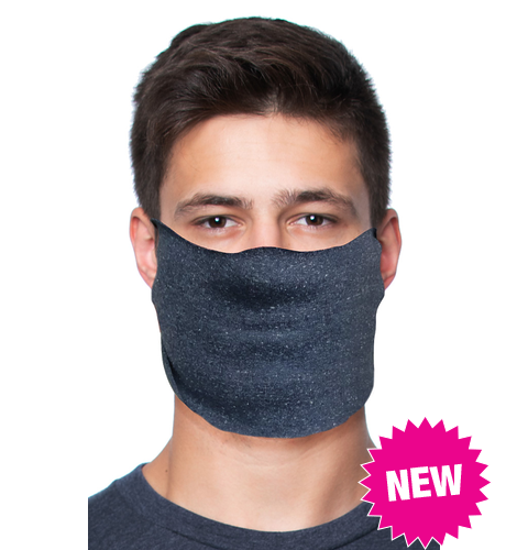 Man wearing a unisex rib spandex face mask
