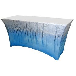 4 foot printed spandex table cloth