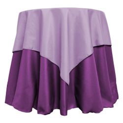 45" non printed tablecloth overlay