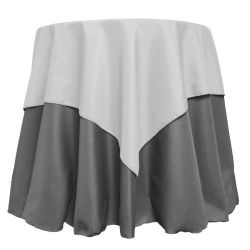 54" non printed tablecloth overlay