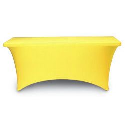 4 foot 36 inch tall non-printed spandex tablecloth