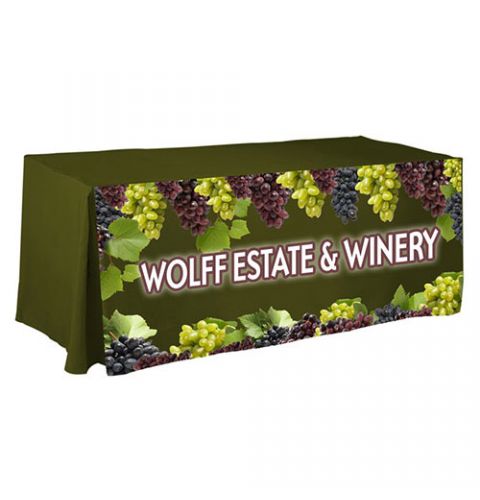 4 Foot Printed Fitted Tablecloth