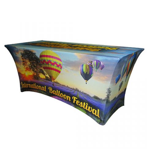 Printed 8 Spandex Stretch Table Covers All Over Print Printed 8 Spandex Stretch Table Covers