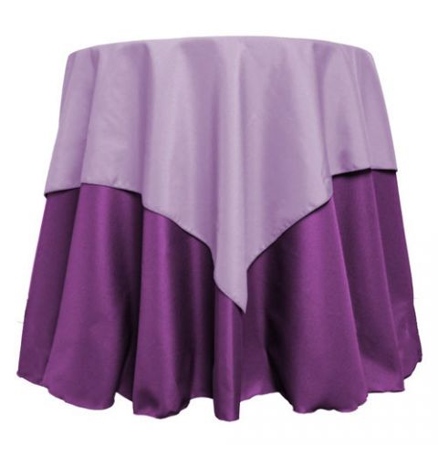 45" non printed tablecloth overlay