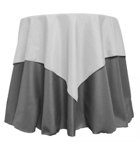54" non printed tablecloth overlay